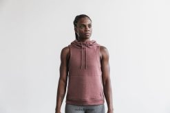 4T8N641193 microplush ermeløs hettegenser Nobull