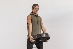 4T8N641196 microplush ermeløs hettegenser Nobull