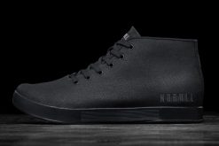 4T8N6413 Midtrener i sort lerret Nobull