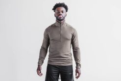 4T8N64310 blandet merinoull 1/4 glidelås Nobull