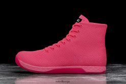 4T8N6494 high-top neon rosa trener Nobull